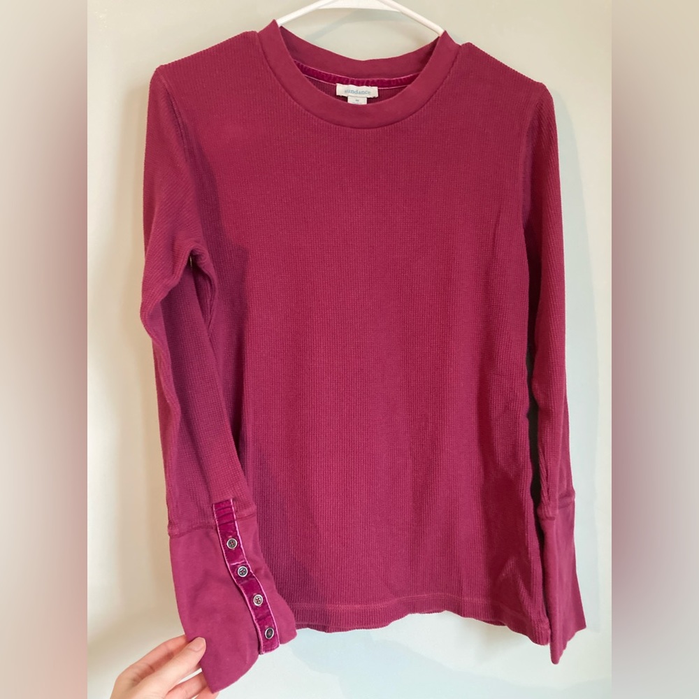 Sundance waffle shirt with velvet details